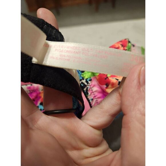 Victoria's Secret PINK Strapless Push Up Bra Size 34D Leopard Floral - Picture 4 of 4